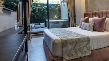 Habitación doble superior, hidromasaje | Ropa de cama de alta calidad y edredón