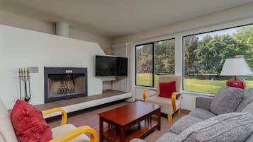 TV, caminetto, lettore DVD