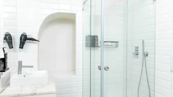 Apartment, 1 Bedroom (Sofa bed) | Bathroom | Shower, eco-friendly toiletries, hair dryer, towels
