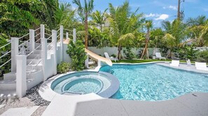 屋外プール、温水プール