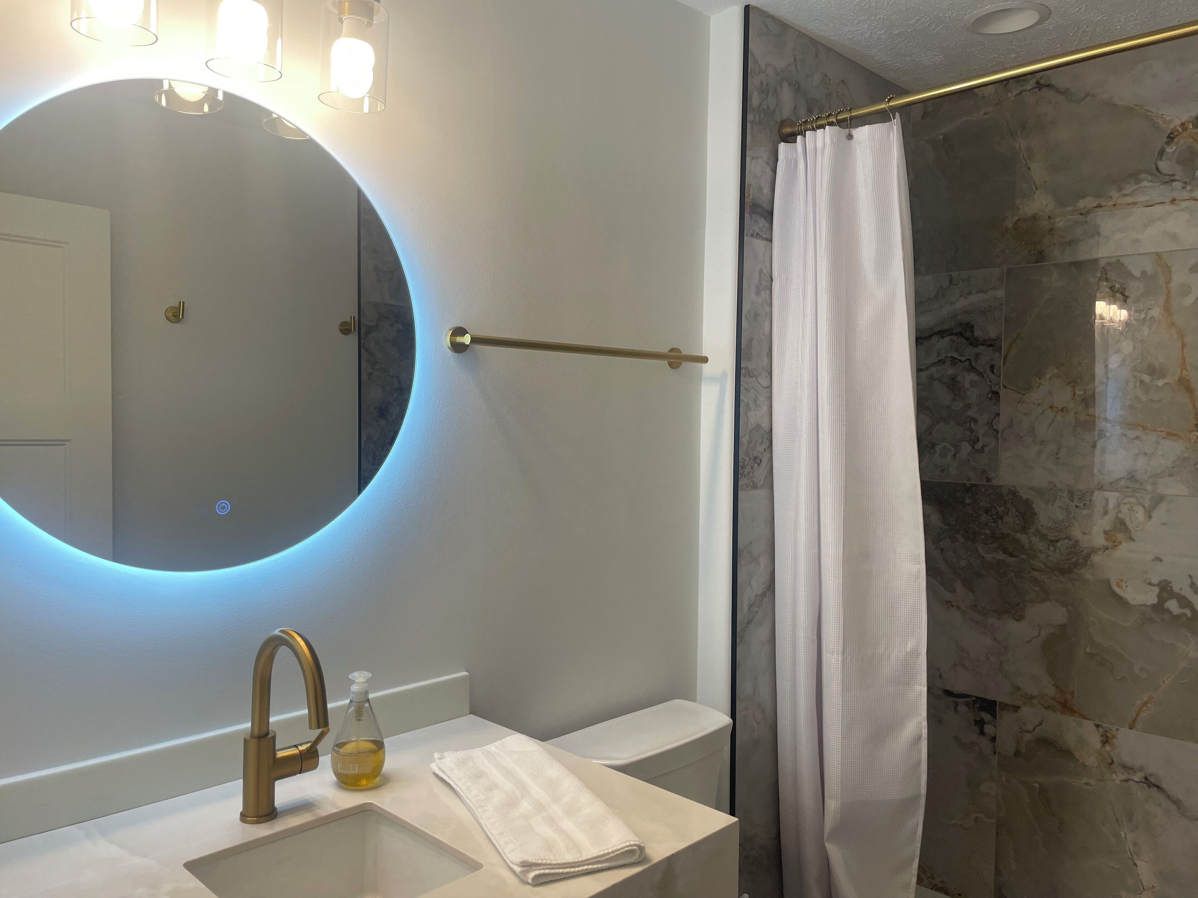 Towels, soap, toilet paper