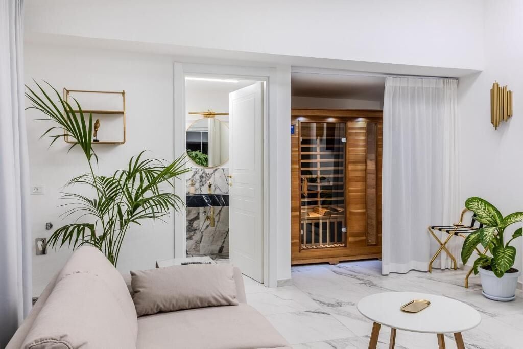 Family Apartment, 2 Bedrooms, Kitchenette, Partial Sea View | Terrace/patio