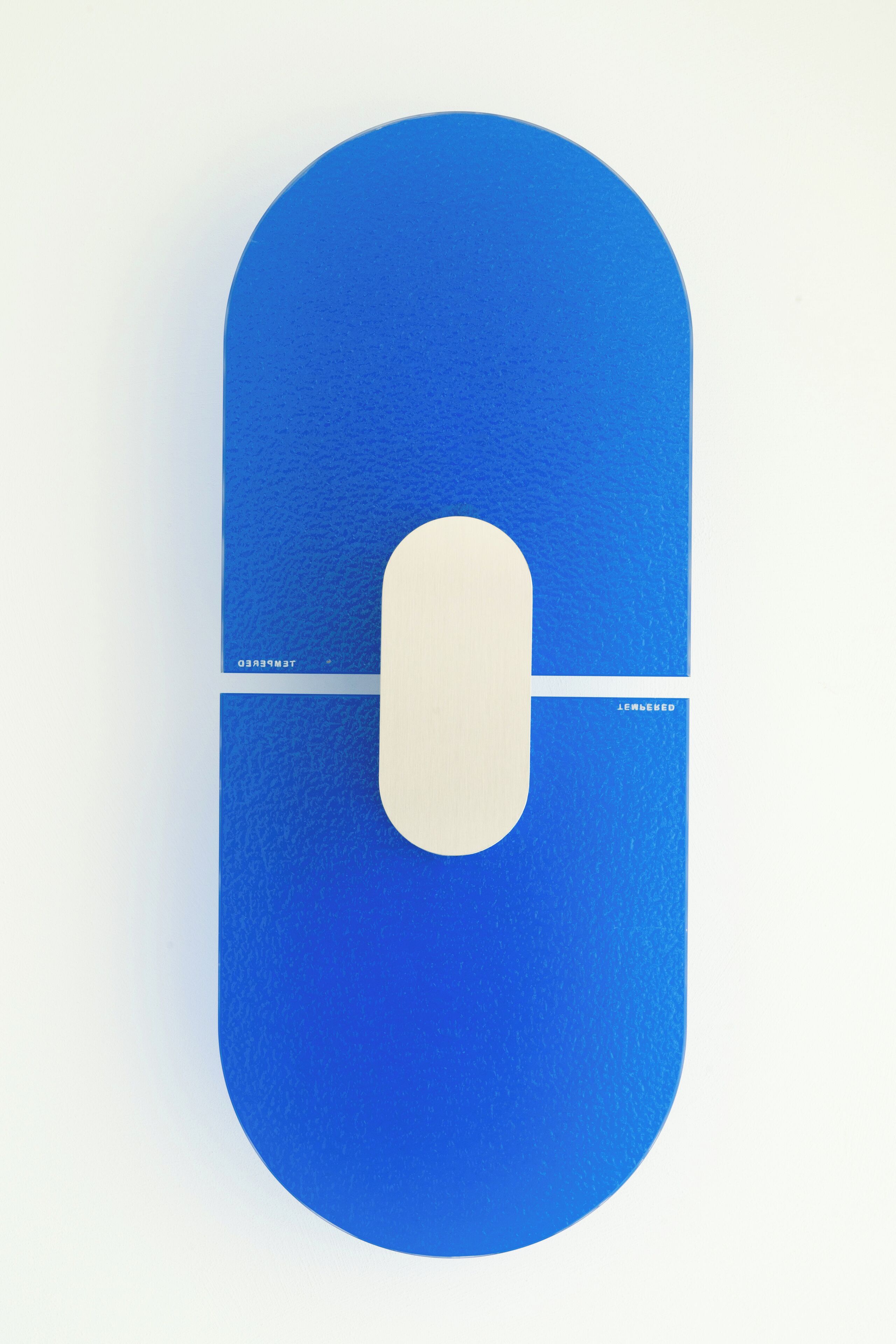 A blue object with a central oval and two lines labeled "TEMPLETON" and "LEMNIS".