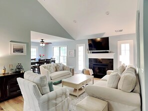 Studio (2 Bedrooms) | Living area | 42-inch flat-screen TV with digital channels - Evian 237 (Hilton Head Island)