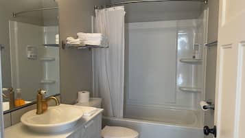 Towels, soap, toilet paper