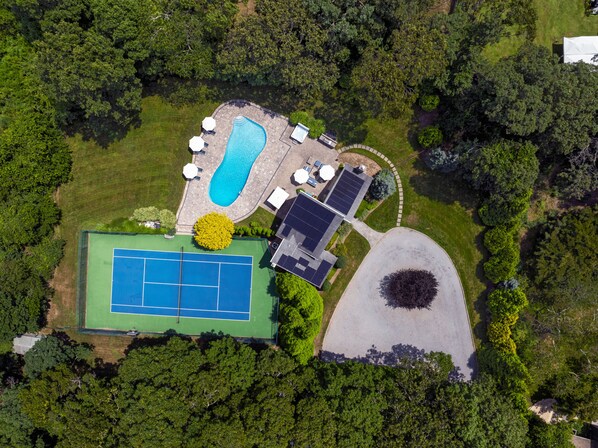 A heated pool