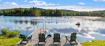 Lakefront Ski Log Cabin on 2 acres