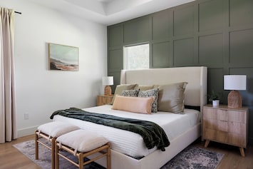 Master Bedroom with King Size Bedroom & large closet for your stay with an insuite bathroom for added privacy.