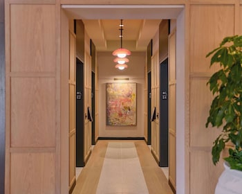 Hotel entrance and lobby at Arlo Washington DC