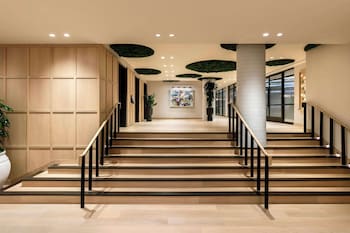 Hotel entrance and lobby at Arlo Washington DC