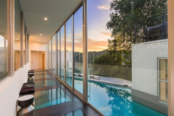 Indoor pool, a heated pool
