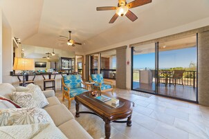 Condo | Living area | 65-inch Smart TV with digital channels