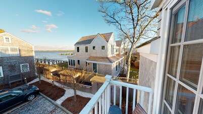 Walk to town condo with waterviews