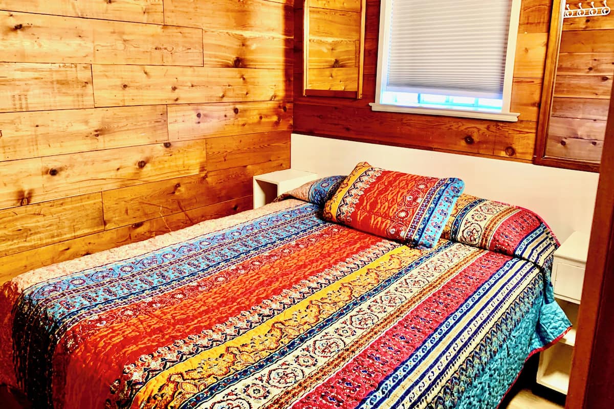 Classic Cabin 13 - 2 Queen Bedrooms, 1 Bathroom, Kitchen & Lakefront Views | 2 bedrooms, desk, laptop workspace, iron/ironing board
