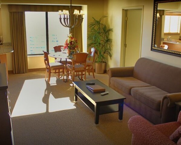 TV, DVD player, video library