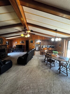 Interior - Quiet cabin in the woods w/ access to pools, river, & lakes in gated community!! (Kansas)