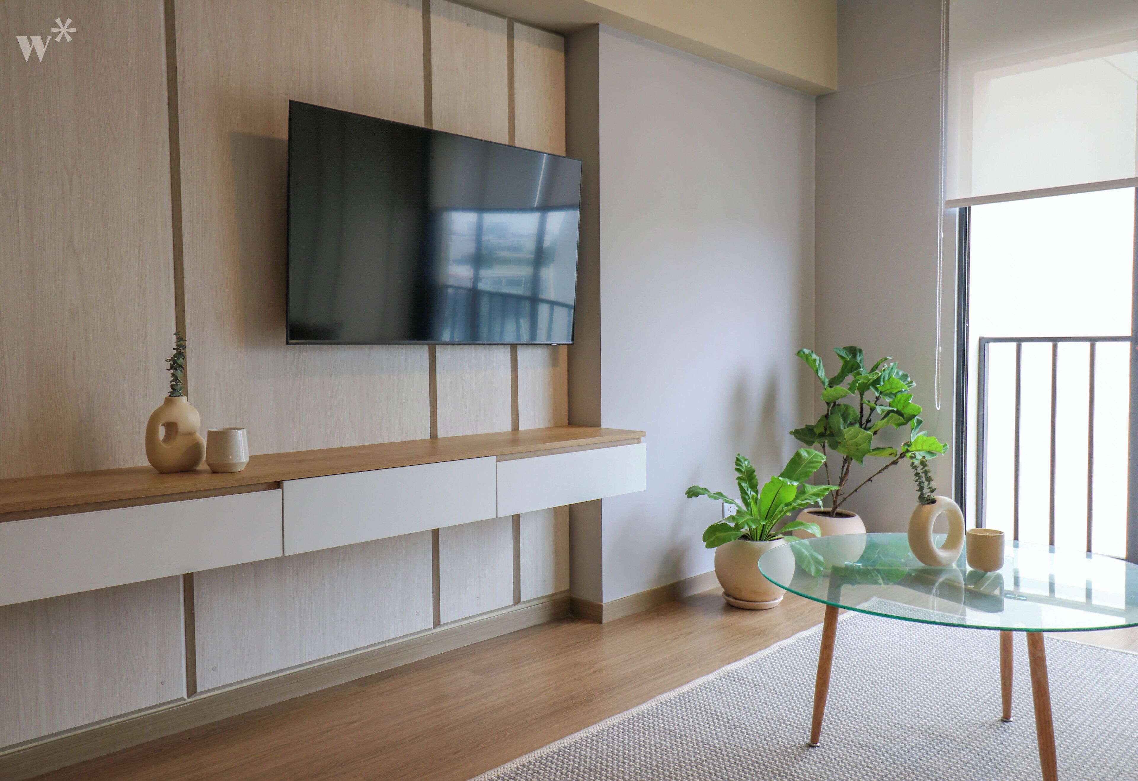 公寓, 2 间卧室 (1005) | 起居区 | 40-英寸智能电视（配备有线频道）