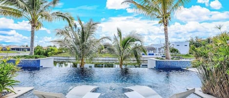 Outdoor pool, a heated pool