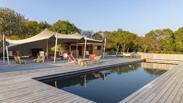 Una piscina riscaldata