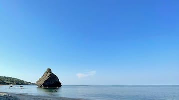 Beach nearby, sun-loungers