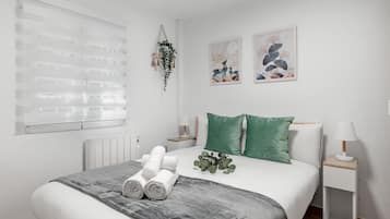 2 slaapkamers, een strijkplank/strijkijzer, internet, beddengoed