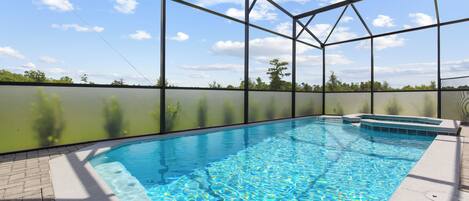 Outdoor pool, a heated pool