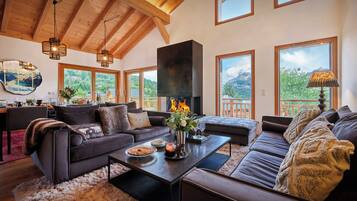 TV, fireplace, video games