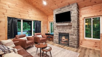 Fernseher, Kamin