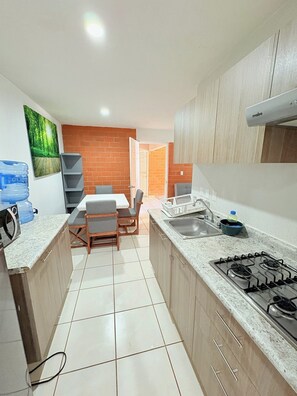 Classic Apartment, 3 Bedrooms, Kitchen | Private kitchen | Fridge, microwave, dishwasher, coffee/tea maker