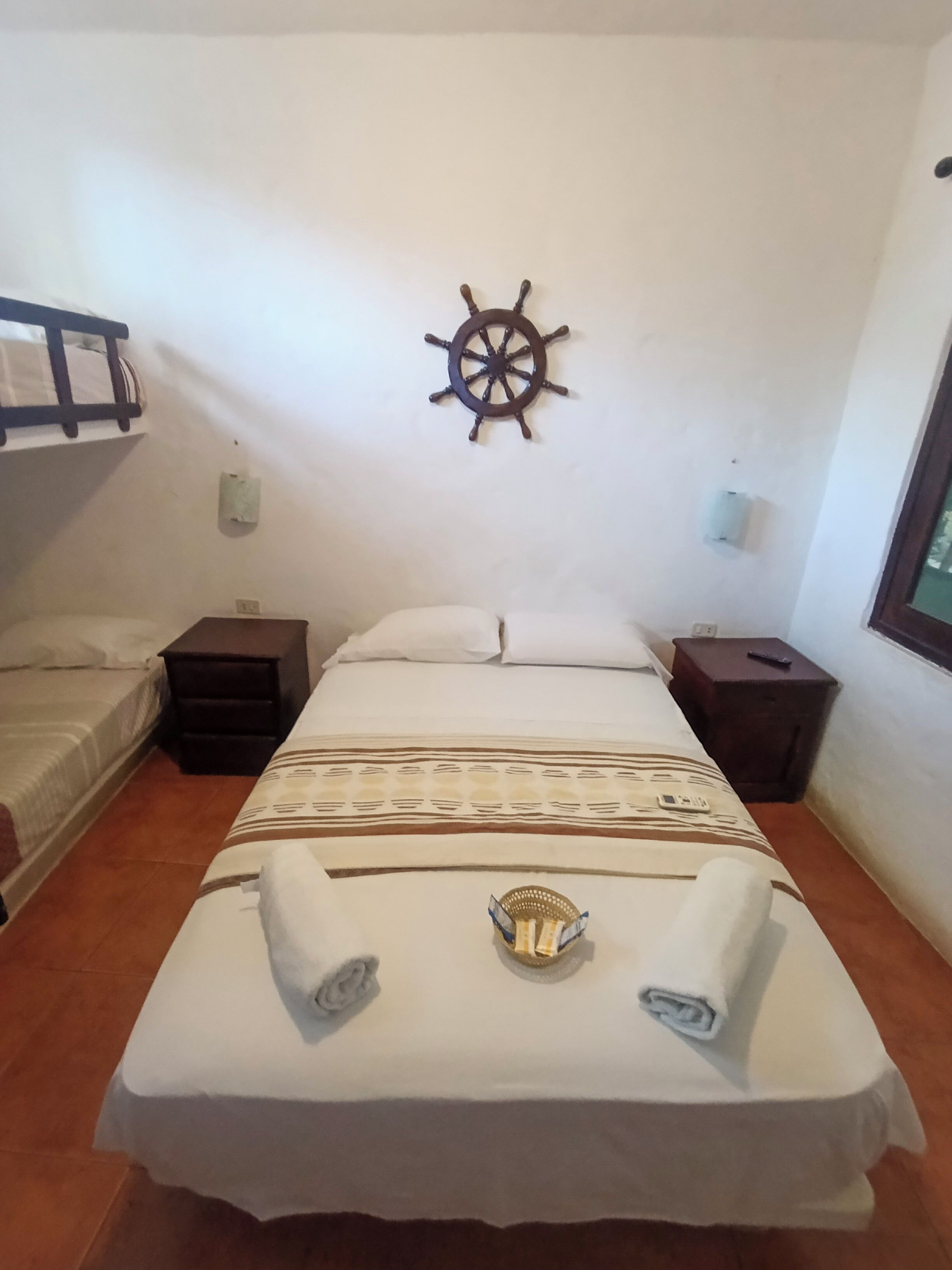 Family Quadruple Room, Garden View (Air conditioning) | Down comforters, blackout drapes, free WiFi