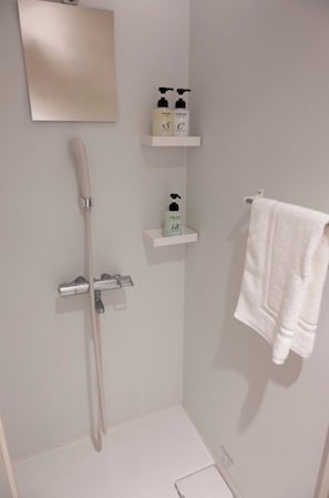Hair dryer, towels