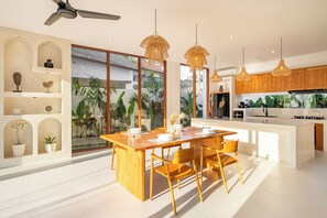 Villa, 1 Bedroom, Pool View | Dining room