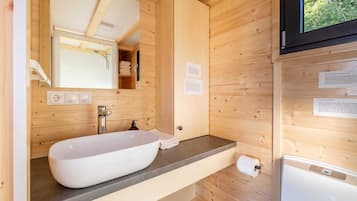 Dusch, hårtork och handdukar