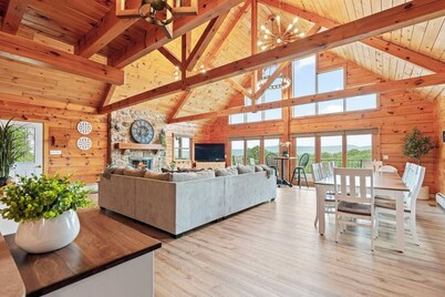 The perfect family retreat, hot tub, fire pit, playhouse for the kids with a zip line! Plenty of fun for the young and old alike! All while enjoying the majestic views of Juniata County.