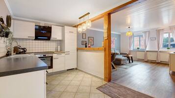 Fridge, oven, stovetop, dishwasher