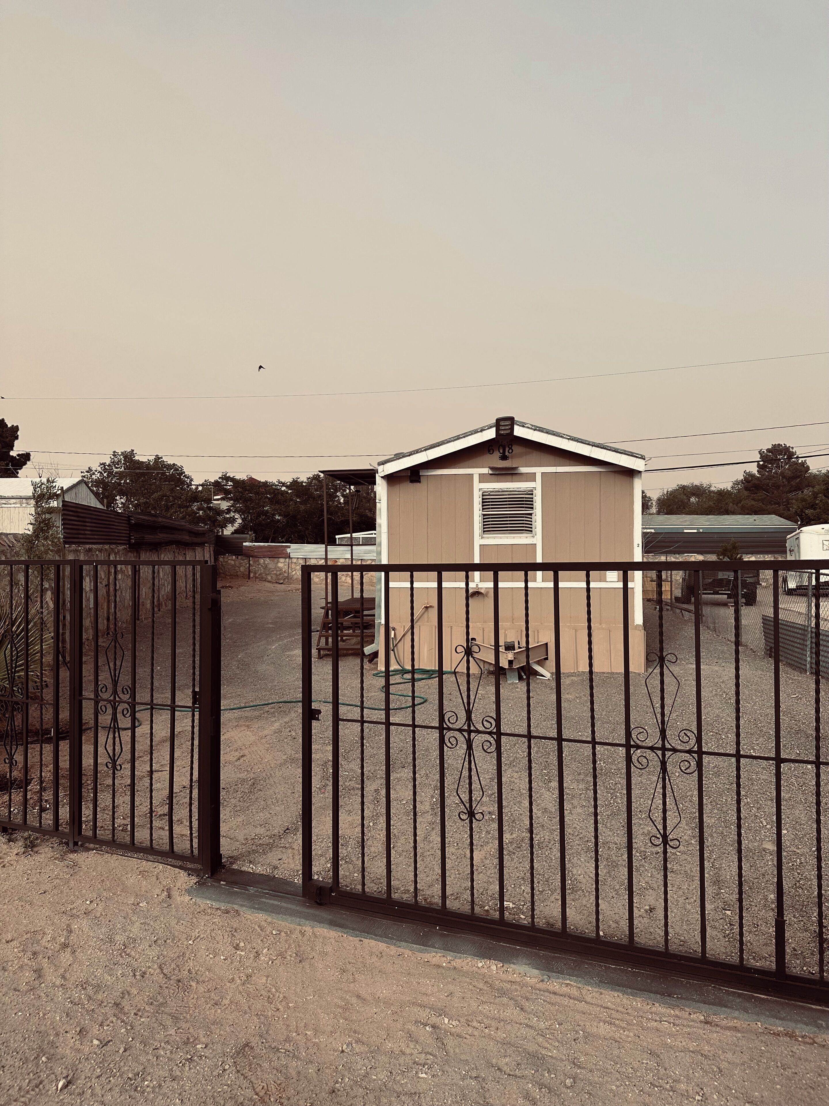 A secure location with a lot of backyard 
