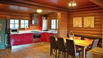 Oven, dishwasher, high chair, dining tables