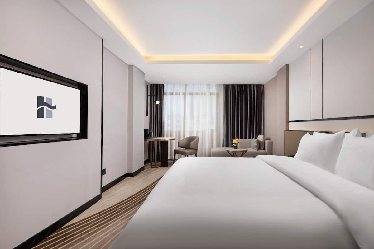 Business-Doppelzimmer zur Einzelnutzung, Stadtblick | Schreibtisch, laptopgeeigneter Arbeitsplatz, kostenloses WLAN