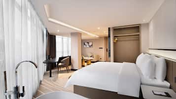 Desk, laptop workspace, free WiFi