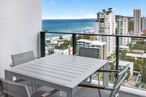 Outdoor dining - Seaside sanctuary at Sandbar, where luxury meets breathtaking ocean views. (Gold Coast)