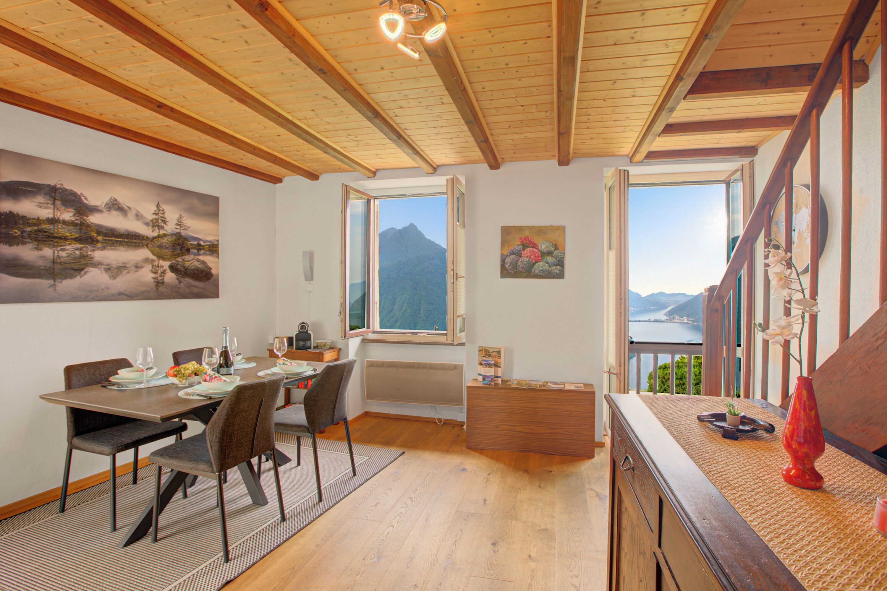 Family Townhome, Multiple Bedrooms (Casa Angelina Panoramica - Monte Brè) | Dining