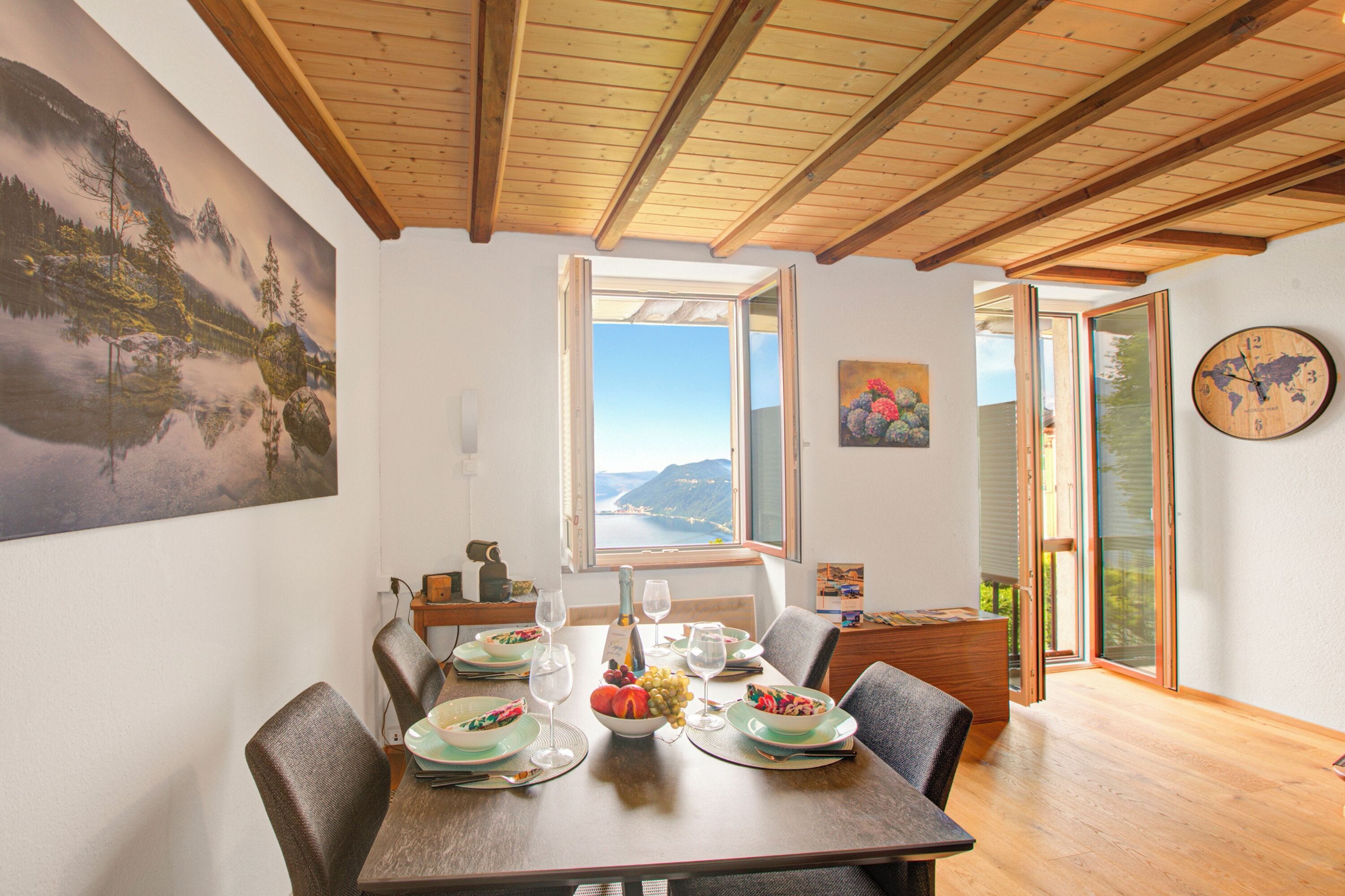 ทาวน์โฮมสำหรับครอบครัว, หลายห้องนอน (Casa Angelina Panoramica - Monte Brè) | ร้านอาหาร