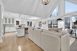 TV, fireplace, video games