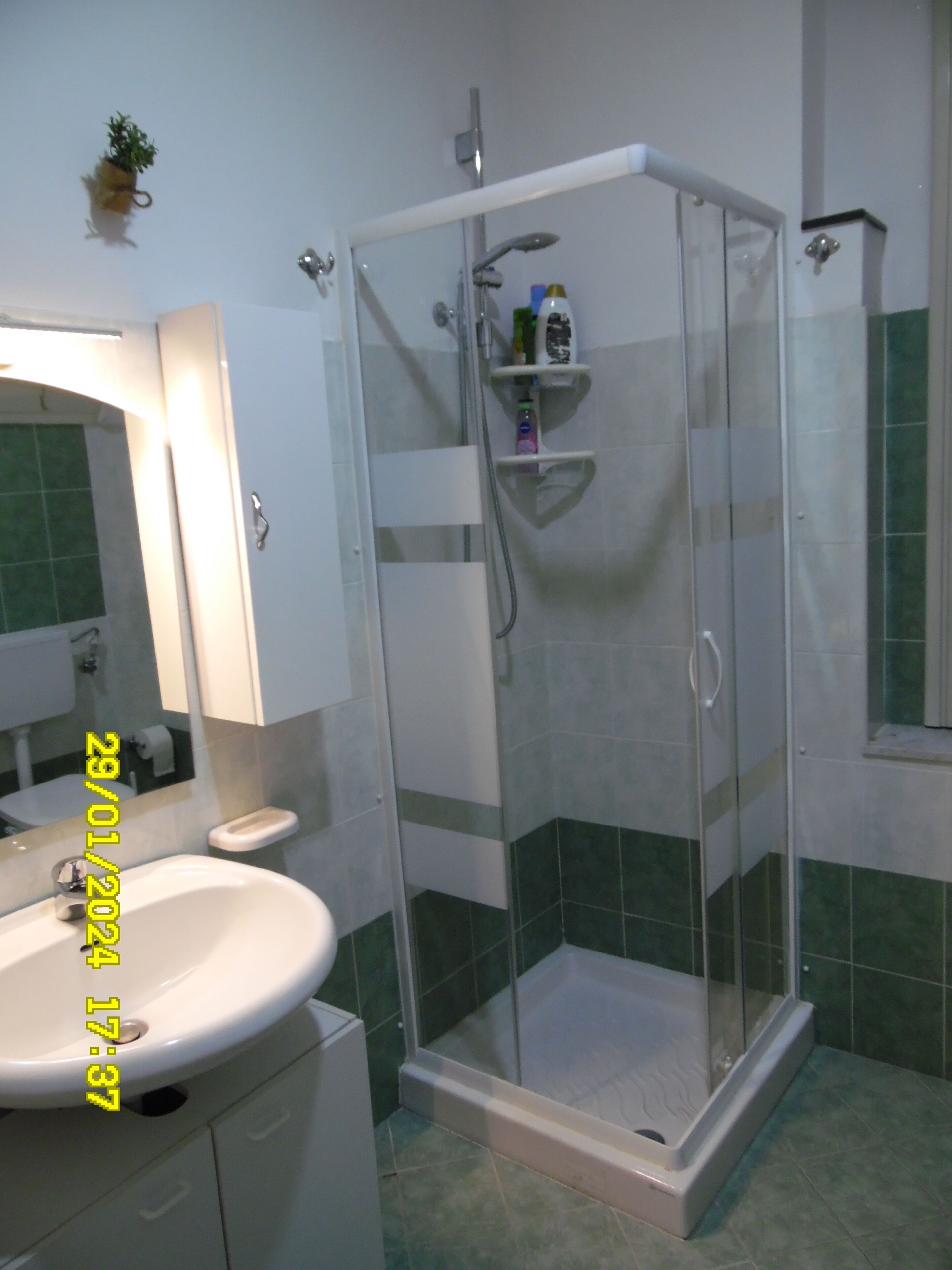 Douche, articles de toilette gratuits, sèche-cheveux, peignoirs