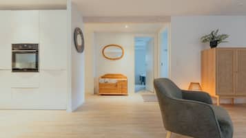Appartement | Woonruimte | Een 43-inch smart-tv met digitale zenders