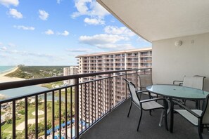 Outdoor dining - Breezy Beachfront: 2BR Condo with Gourmet Kitchen (North Myrtle Beach)