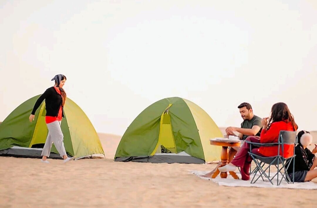 Outdoor banquet area