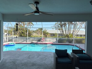 Outdoor pool, a heated pool - Manasota Key Beach Entire Heated Pool Englewood Home (Englewood)