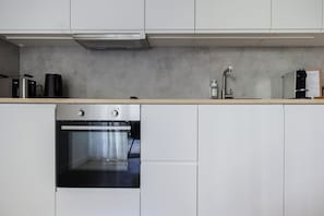 Apartment, Garden View | Private kitchen | Espresso maker, coffee/tea maker, electric kettle - BOHO Studio - Augarten City Apartment (Vienna)