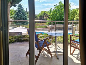 Comfort Studio, Balcony, Pool View | Terrace/patio - Twins Palace Apart Hotel (Varna)